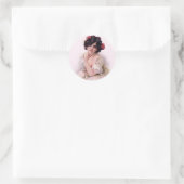  in roze ronde sticker (Tas)