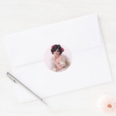 in roze ronde sticker (Envelop)