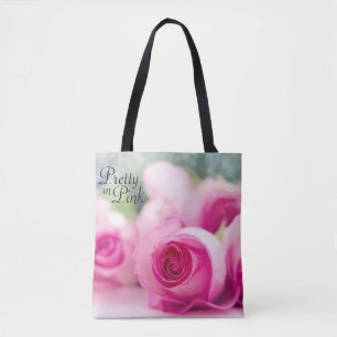 in roze rozen draagtas