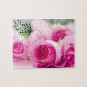 in roze rozen legpuzzel