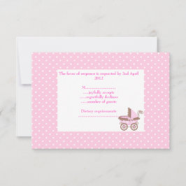 in roze rsvp met pram