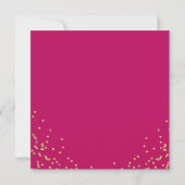 in Roze Save the Date Gold Glitter Kaart (Achterkant)