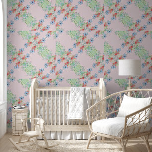 in roze schil en stok behang