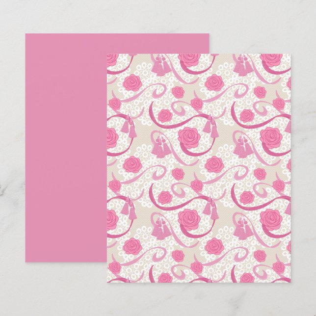  in roze schroefpapier (Voorkant / Achterkant)