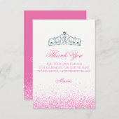 in Roze, Sparkle Dank u Kaarten (Voorkant / Achterkant)