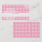 in roze visitekaartje (Voorkant / Achterkant)