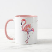 in roze waterkleurige flamingo-Mok Mok (Links)