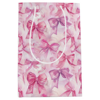 in roze Waterverf strikken Medium Cadeauzakje