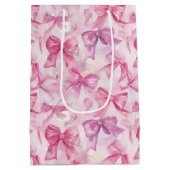  in roze Waterverf strikken Medium Cadeauzakje (Achterkant)