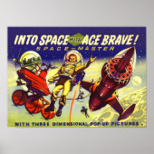 in ruimte met Ace Brave Science Fiction Poster (Voorkant)