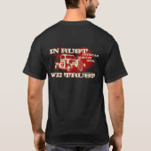 In Rust vertrouwen we T-shirt (Achterkant)