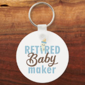 In ruste Baby Maker Funny Vasectomy Moderne Cute Sleutelhanger (Voorkant)