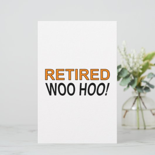 In ruste Woo Hoo Briefpapier (Staand voorkant)