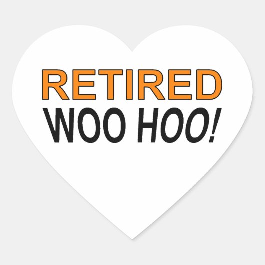 In ruste Woo Hoo Hart Sticker (Voorkant)