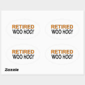 In ruste Woo Hoo Ovale Sticker (Vel)