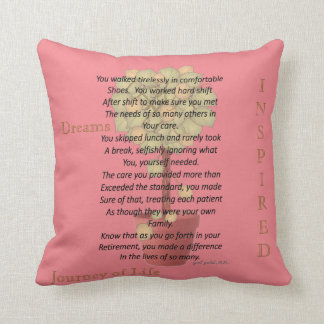 In ruste Zurse Poem Pillow Salmon Roze Kussen
