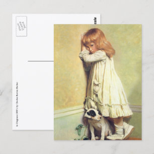 In schande door Charles Burton Barber, kunst Briefkaart