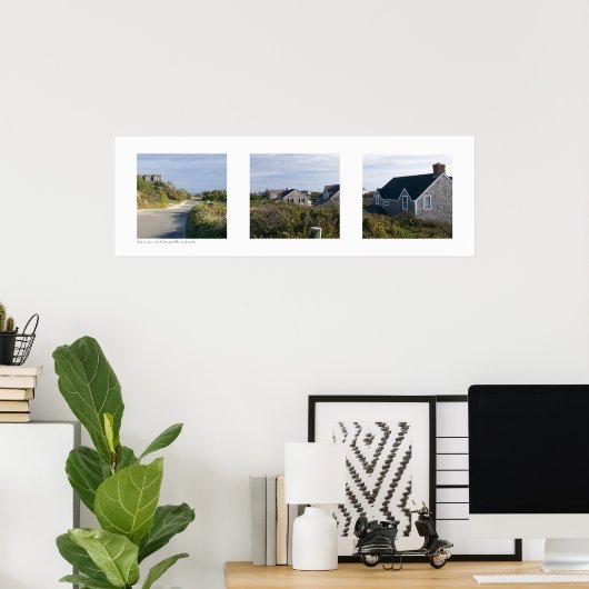 In Sconset, Nantucket, Massachusetts Triptych Poster (Thuiskantoor)
