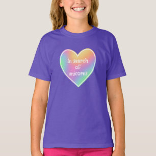 In Search of Unicorns Rainbow Heart Girls' T-Shirt