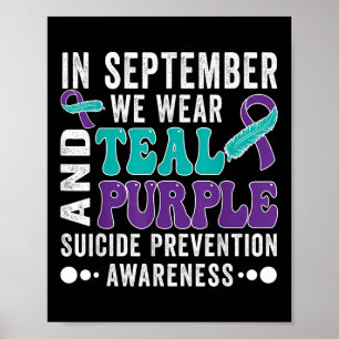In september draag je turkoois paars ter preventie poster