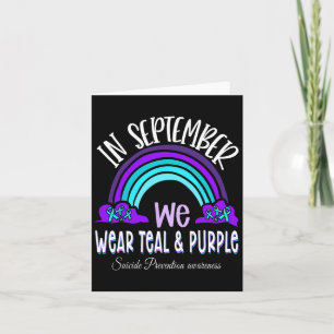 In september Draag we Blauwgroen Paarse lintjes ze Kaart