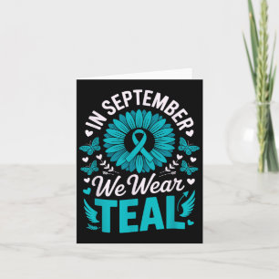 In september Draag we Blauwgroen voor Ovarian Awar Kaart