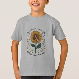 In september Draag we Gold Childhood Cancer Aware T-shirt