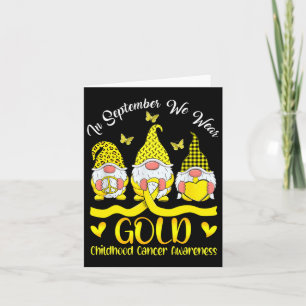 In september Draag we Gold Gnomen Childhood Cancer Kaart
