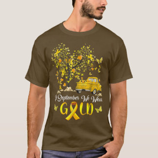 In september Draag we Gold Pumpkin Truck Chilhood T-shirt