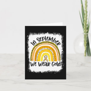 In september Draag we Gold Rainbow Childhood Cance Kaart