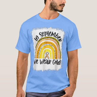 In september Draag we gouden regenboog Childho T-shirt