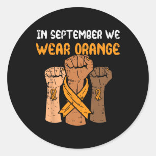 In september Draag we Oranje leukemiebewustwording Ronde Sticker