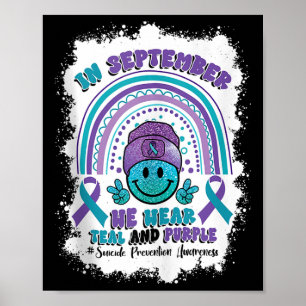 In September dragen we een turkooizen paarse tankt Poster
