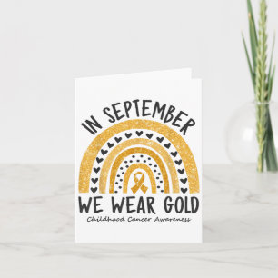In September dragen we goud Kinderkanker Bewustzij Kaart