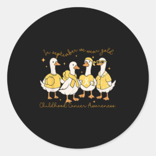 In September dragen we goud Kinderkanker Bewustzij Ronde Sticker