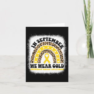 In September dragen we gouden regenboog Kinderkank Kaart