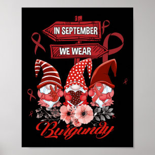 In september dragen we het bordeauxrood lint Sikke Poster