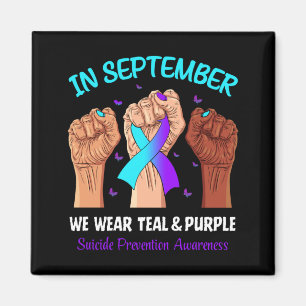 In september dragen we Teal Purple Tape voor preve Magneet