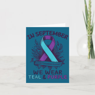 In september dragen we turkoois paarse lint zelfmo kaart