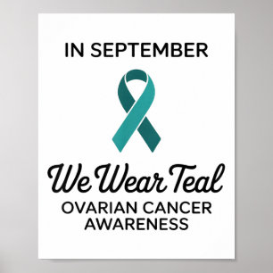 In september hebben we Blauwgroen Draag voor Ovari Poster