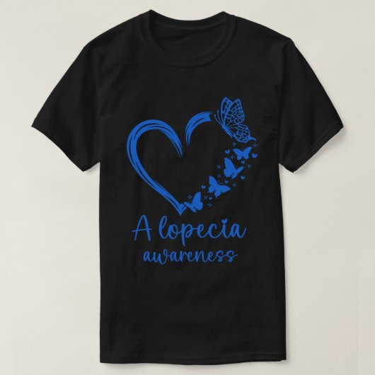 In september hebben we de Blue Alopecia Awareness  T-shirt (Design voorkant)