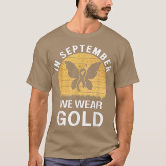 In september hebben we Gold Childhood Cacner Aware T-shirt