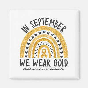 In september hebben we Gold Childhood Cancer Aware Magneet