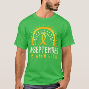 In september hebben we Gold Childhood Cancer Aware T-shirt