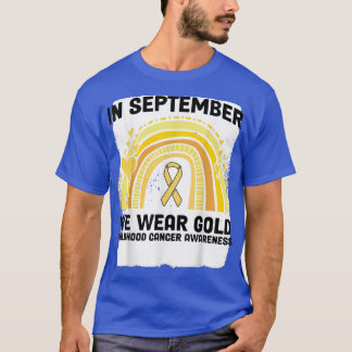 In september hebben we Gold Childhood Cancer Aware T-shirt