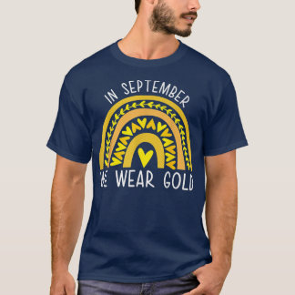 In september hebben we Gold Childhood Cancer Aware T-shirt
