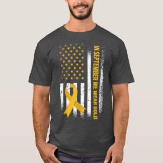 In september hebben we Gold Childhood Cancer Aware T-shirt