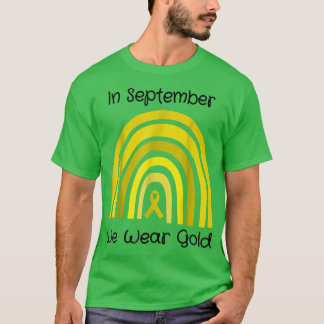 In september hebben we Gold Childhood Cancer Aware T-shirt