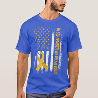 In september hebben we Gold Childhood Cancer Aware T-shirt