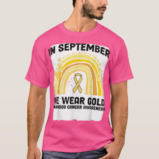 In september hebben we Gold Childhood Cancer Aware T-shirt